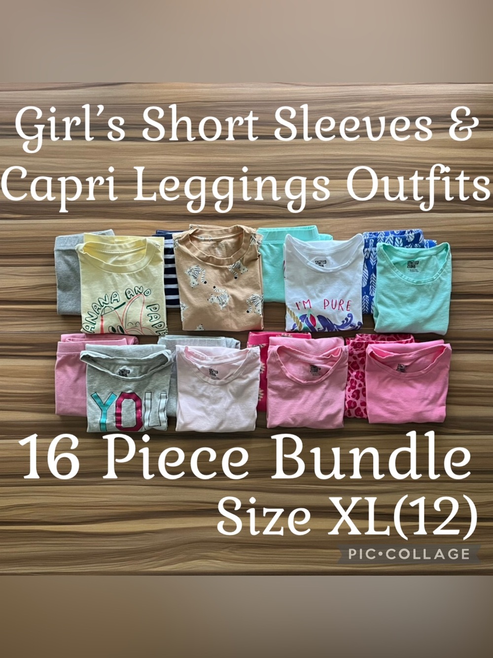 Girls Clothes 16 Piece Bundle Amazon Spotted Zebra Leggings Outfits Size XL(12)